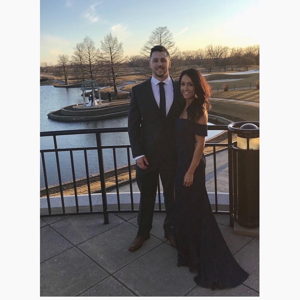 Navy blue formal dress
